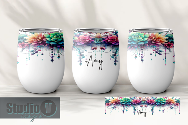 12oz/330ml Wine Tumbler – Custom Print - Image 2